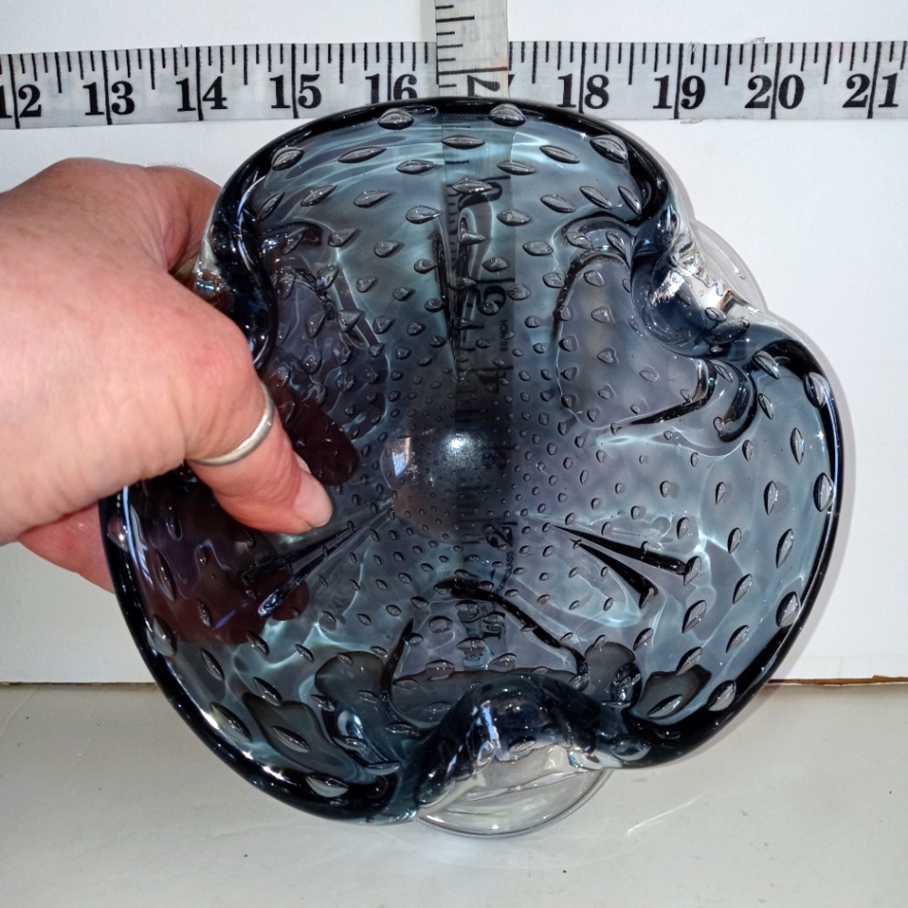 1950's Murano  Amethyst glass ashtray.